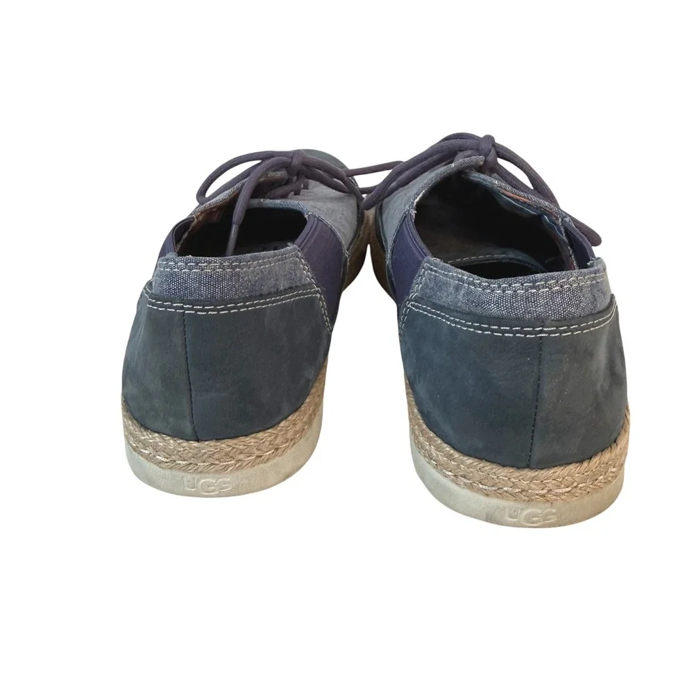 UGG Australia Wixsom Sneakers Mens 10.5 Blue Nubuck Denim Espadrille Vibram Sole
